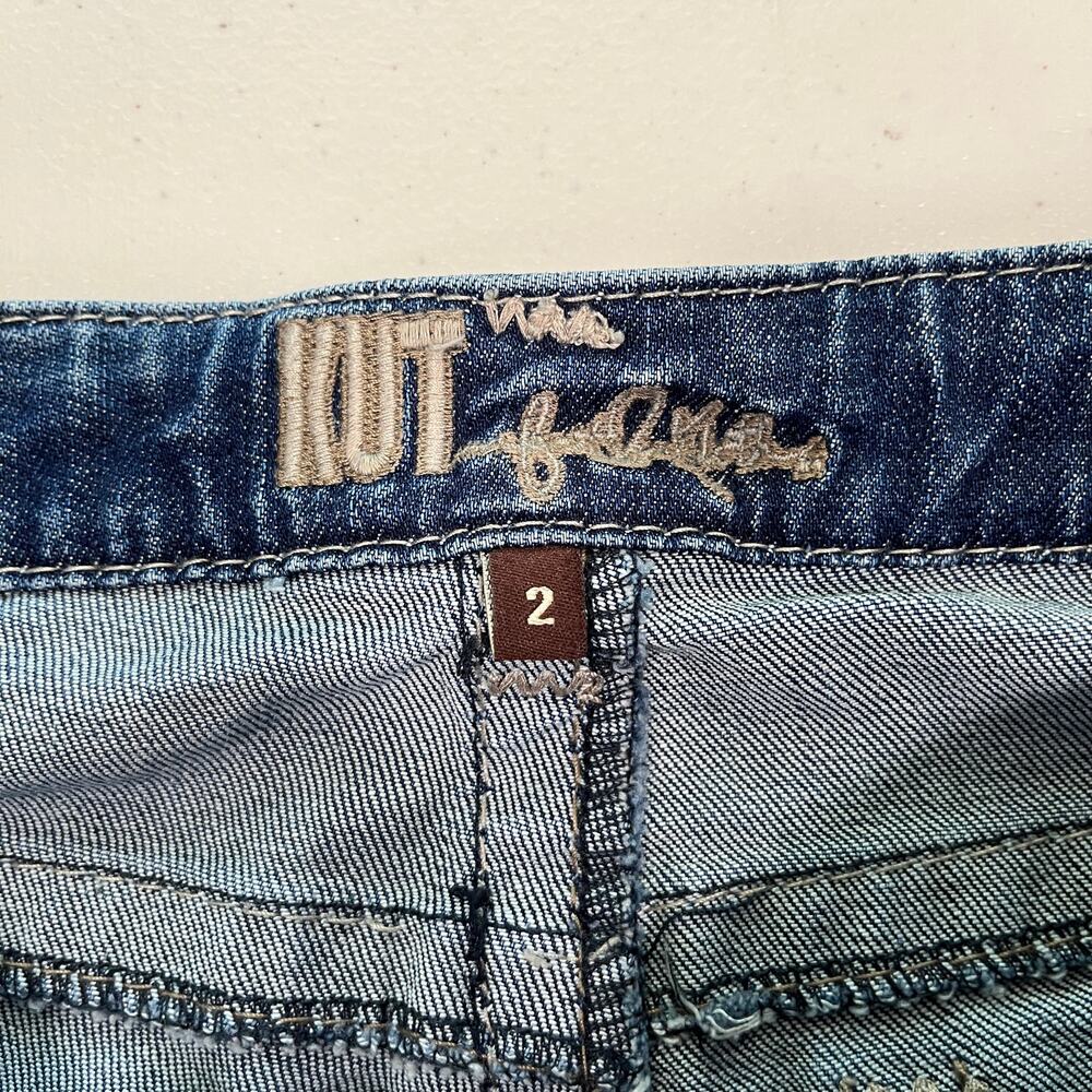 KUT FROM THE KLOTH Blue Stretch Denim Dark Wash 90s Y2K Skinny Jean Size 2 - Picture 13 of 16